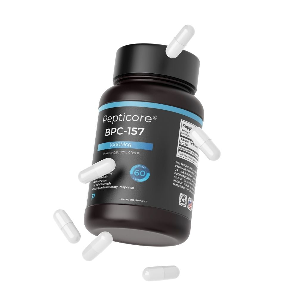 Pepticore BPC-157 Oral Peptide – 99.9% Pure Wellness Support Supplement | 60 Capsules