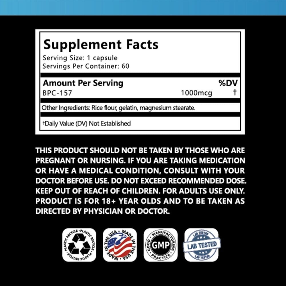 Pepticore BPC-157 Oral Peptide – 99.9% Pure Wellness Support Supplement | 60 Capsules