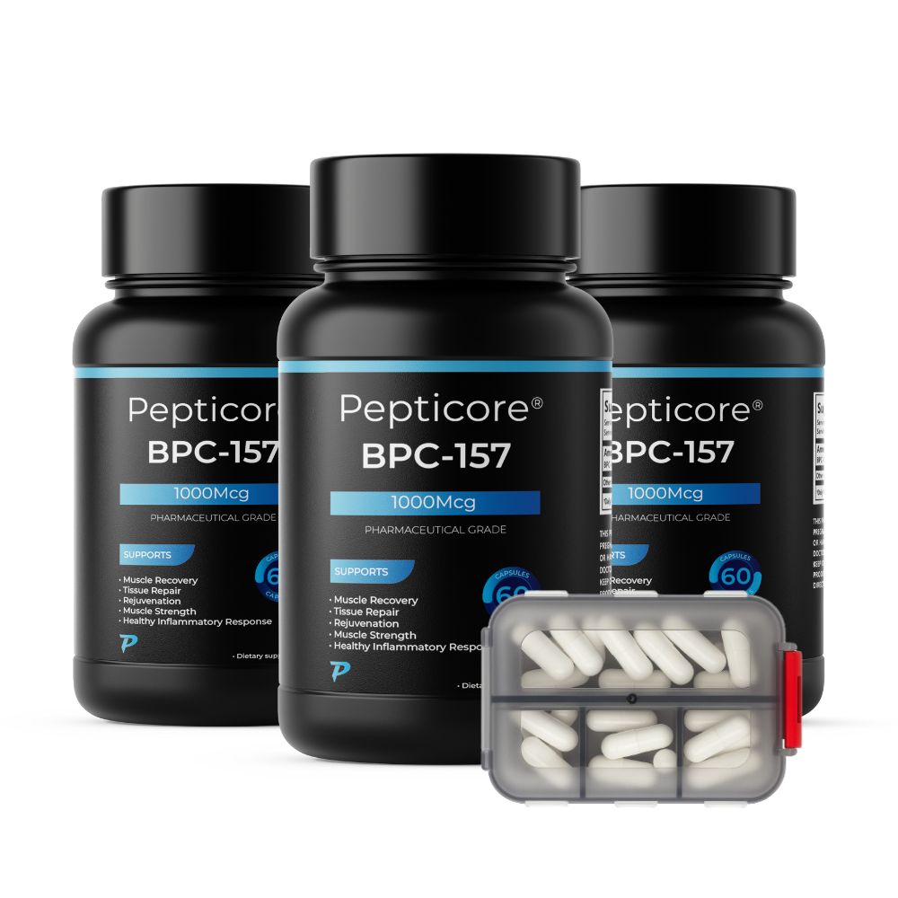 Pepticore BPC-157 Oral Peptide – 99.9% Pure Wellness Support Supplement | 60 Capsules
